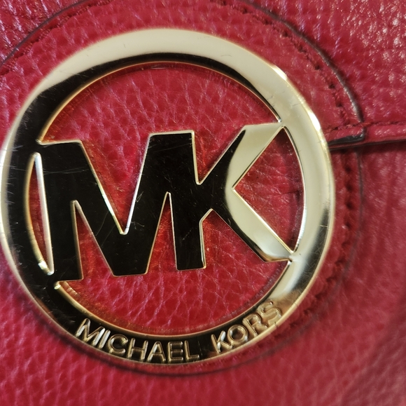 Ravishing Red Authentic Michael Kors purse - Picture 7 of 12